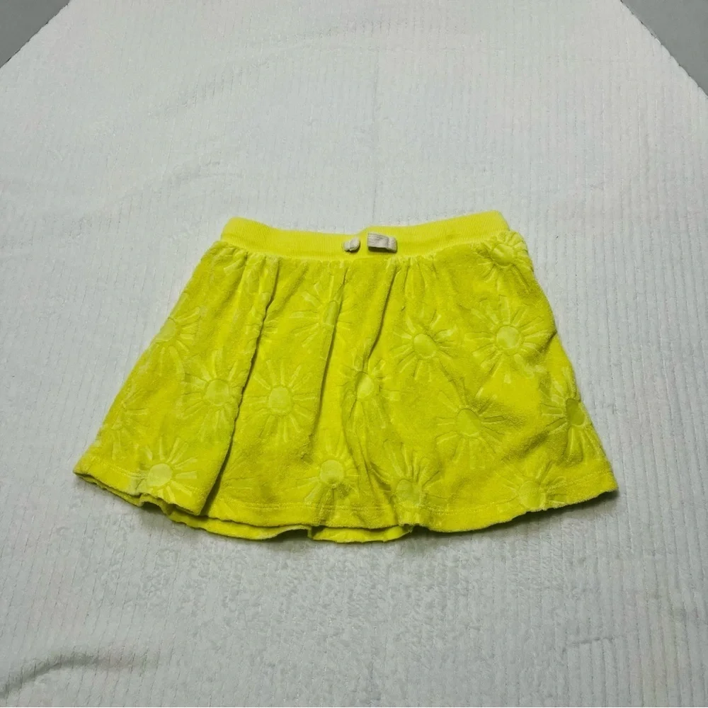 Old Navy Yellow Textured Skater Skirt